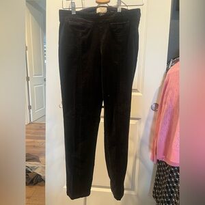 Anthropologie Black  velvet Pants size 4 like new